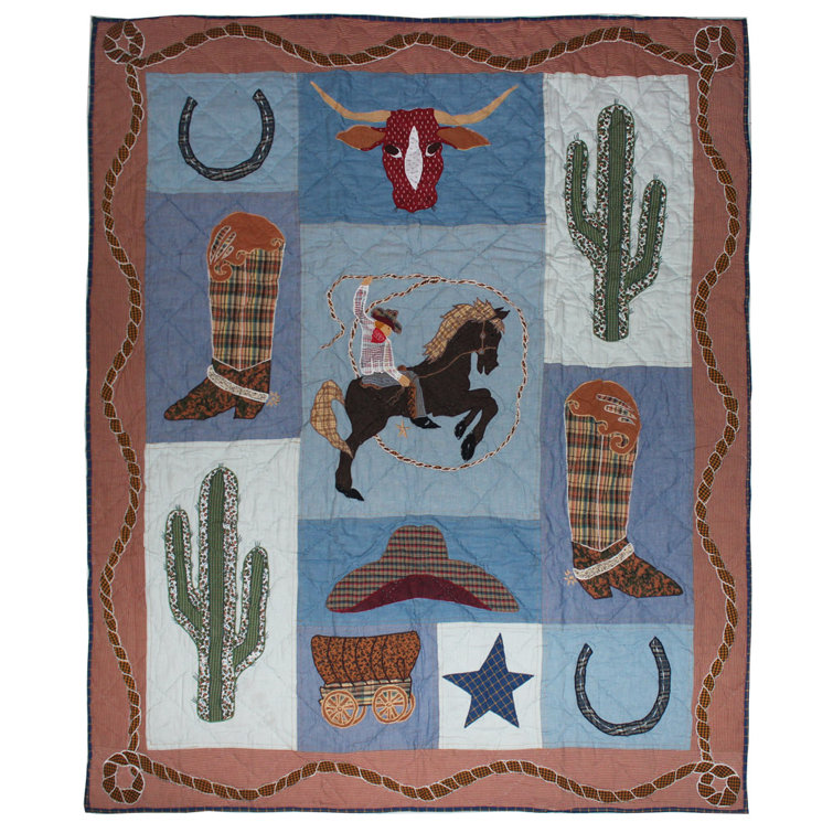 Patch Magic Cowboy Handmade Throw Blanket Wayfair